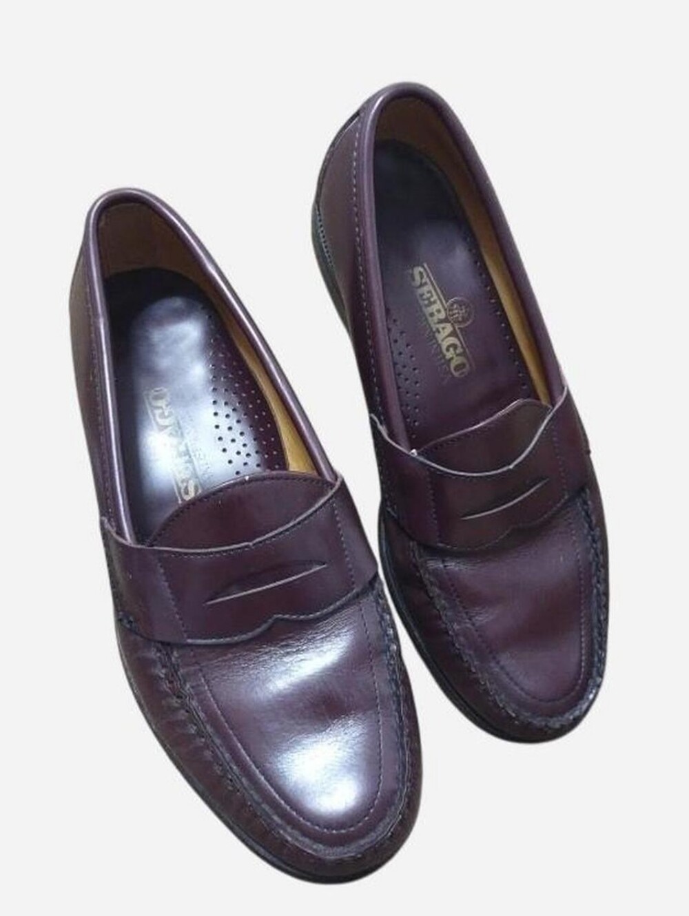 VTG Sebago Men's Penny Loafers in Brown Size 10 E USA Made leather Dress Shoes